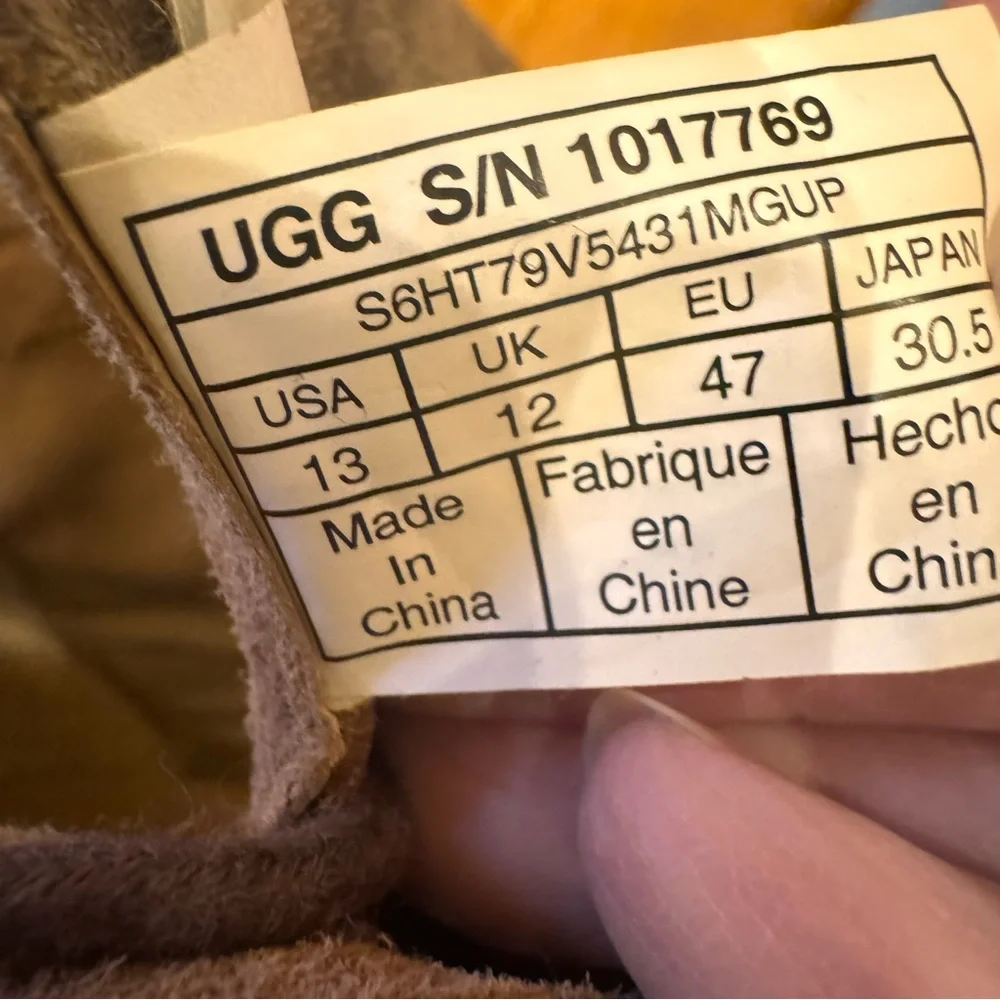 UGG Men's Tan Suede Chukka Boots Size 13